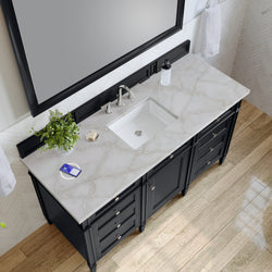 James Martin Brittany 60" Single Vanity with 3 CM Countertop & FreePower Wireless Charger