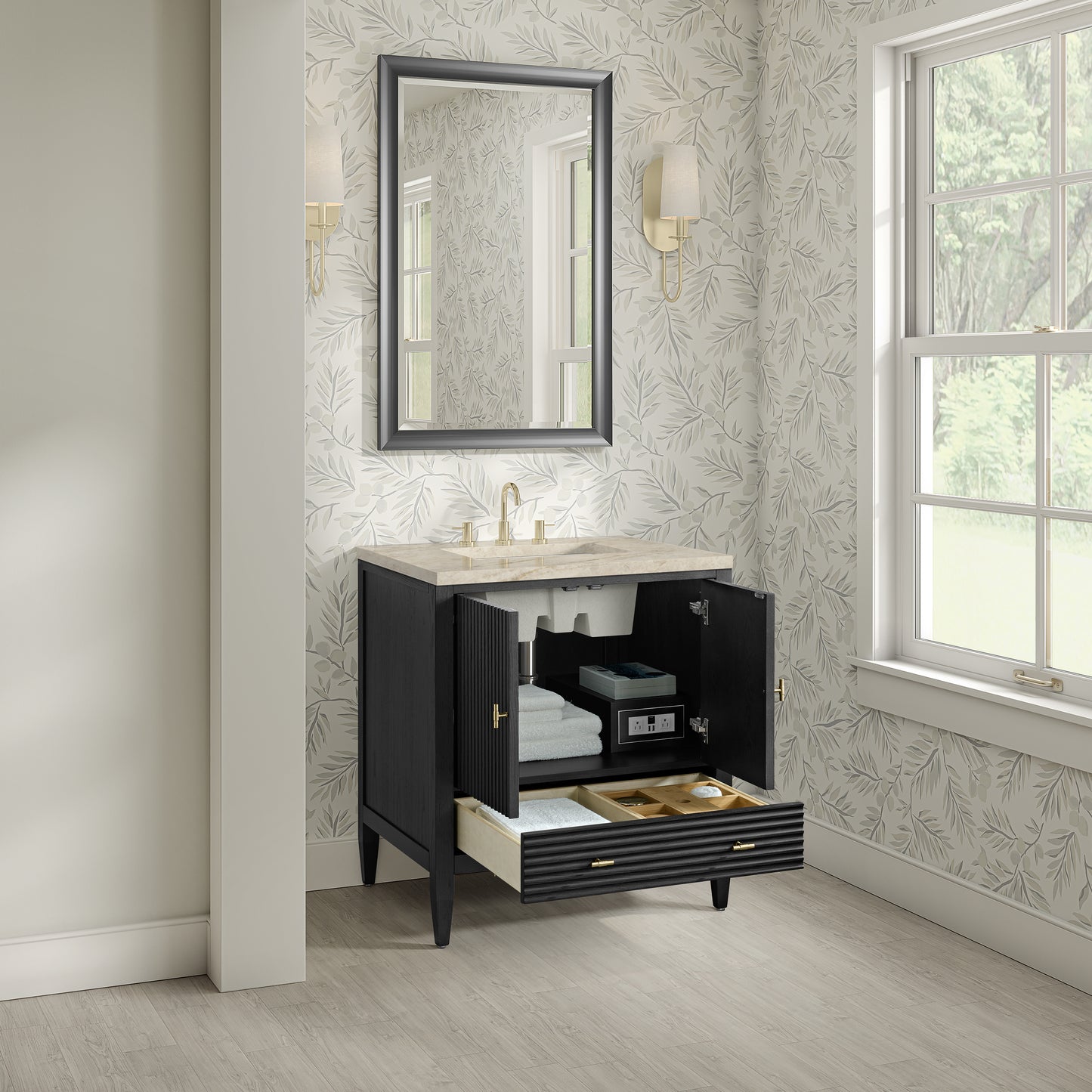 James Martin Myrrin 30" Single Vanity with 3 CM Countertop