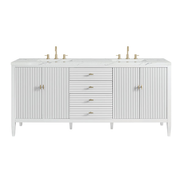 James Martin Myrrin 72" Double Vanity with 3 CM Countertop
