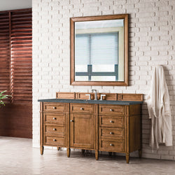 James Martin Brittany 60" Single Vanity with 3 CM Countertop & FreePower Wireless Charger