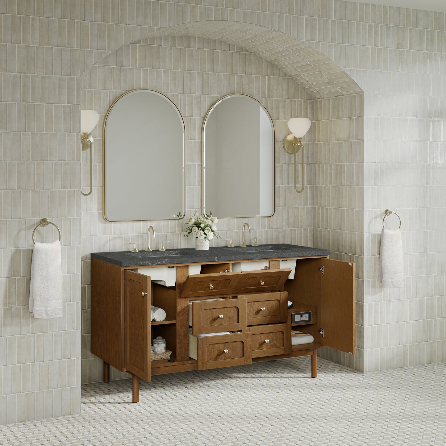 James Martin Laurent 60" Double Vanity with 3 CM Countertop