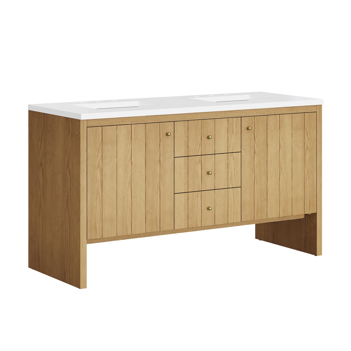 James Martin Hudson 60" Double Vanity with 3 CM Countertop