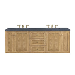 James Martin Laurent 72" Double Vanity, Light Natural Oak