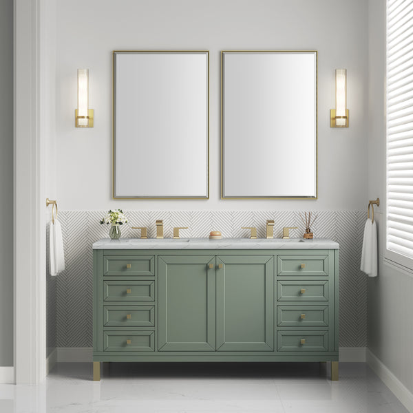 James Martin Chicago 60" Double Vanity with 3 CM Countertop