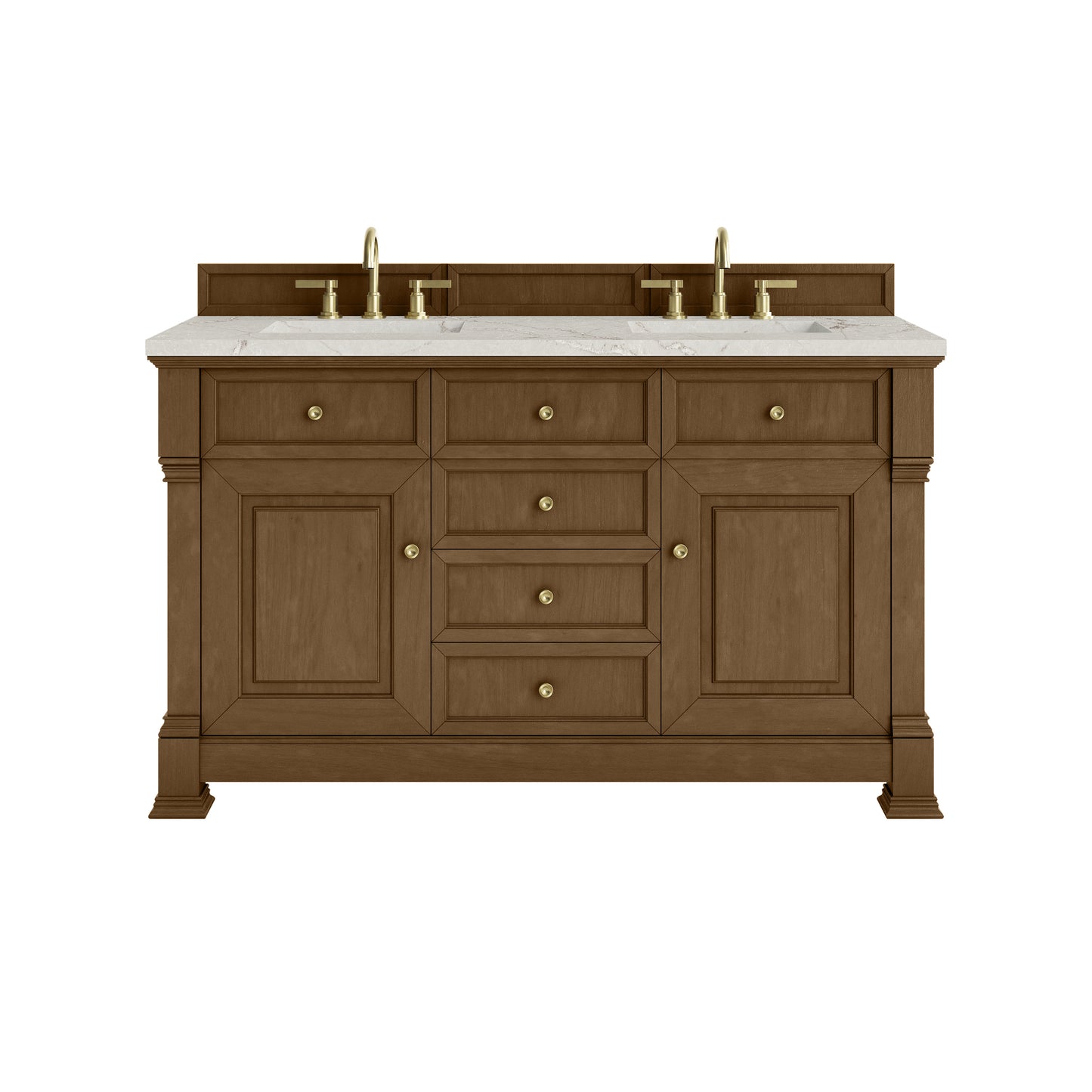James Martin Brookfield 60" Double Vanity with 3 CM Countertop & FreePower Wireless Charger