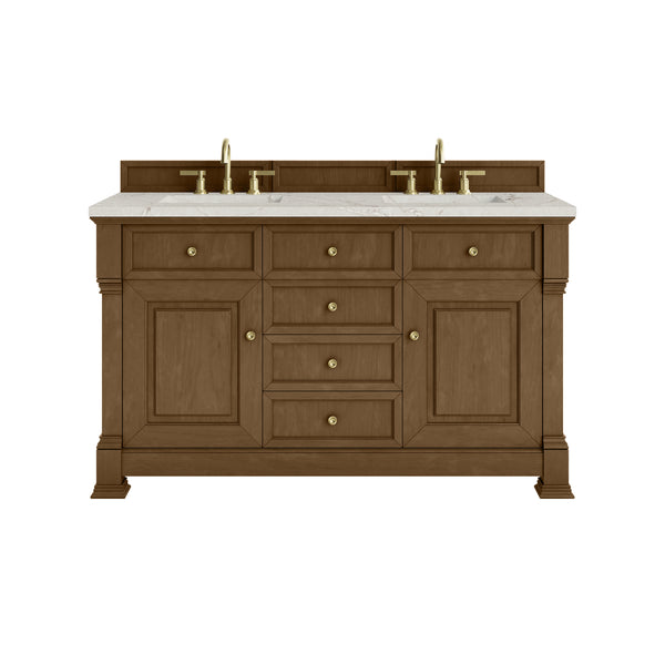 James Martin Brookfield 60" Double Vanity with 3 CM Countertop & FreePower Wireless Charger