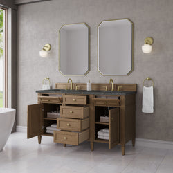 James Martin Brittany 60" Double Vanity with 3 CM Countertop & FreePower Wireless Charger