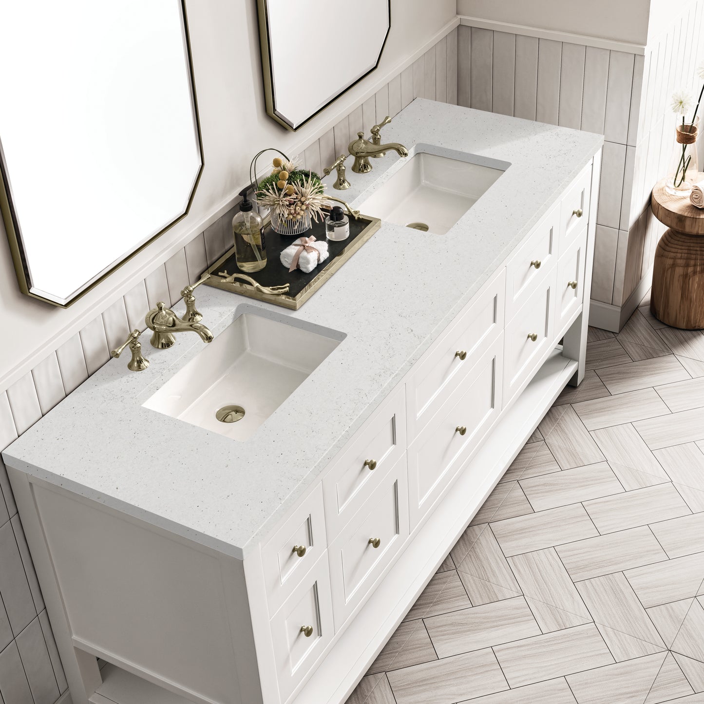 James Martin Breckenridge 72" Double Vanity w/ 3 CM Countertop