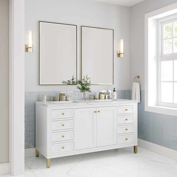 James Martin Chicago 60" Double Vanity with 3 CM Countertop