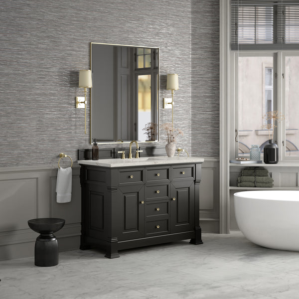 James Martin Brookfield 48" Single Vanity with 3 CM Countertop & FreePower Wireless Charger