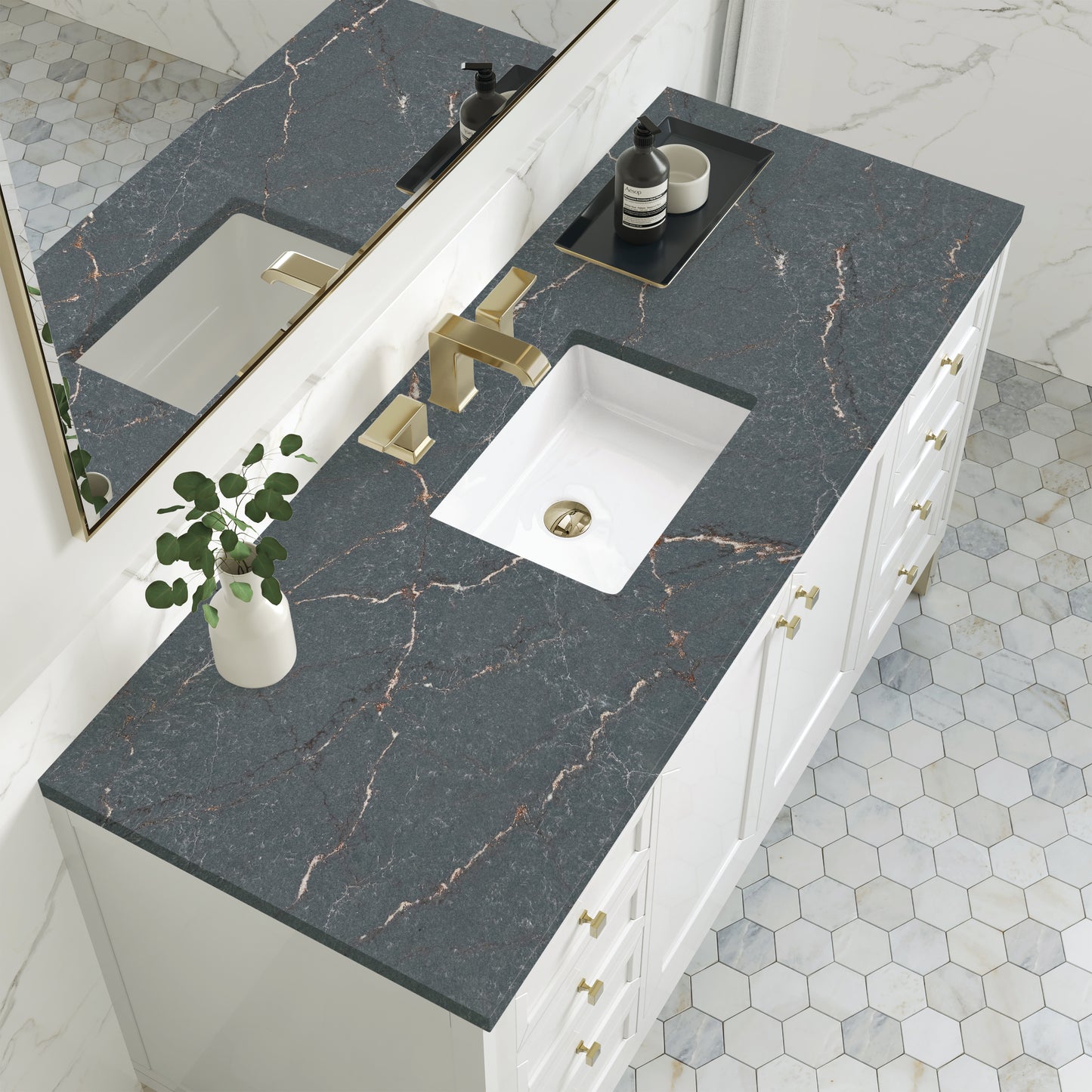 James Martin Chicago 60" Single Vanity with 3 CM Countertop