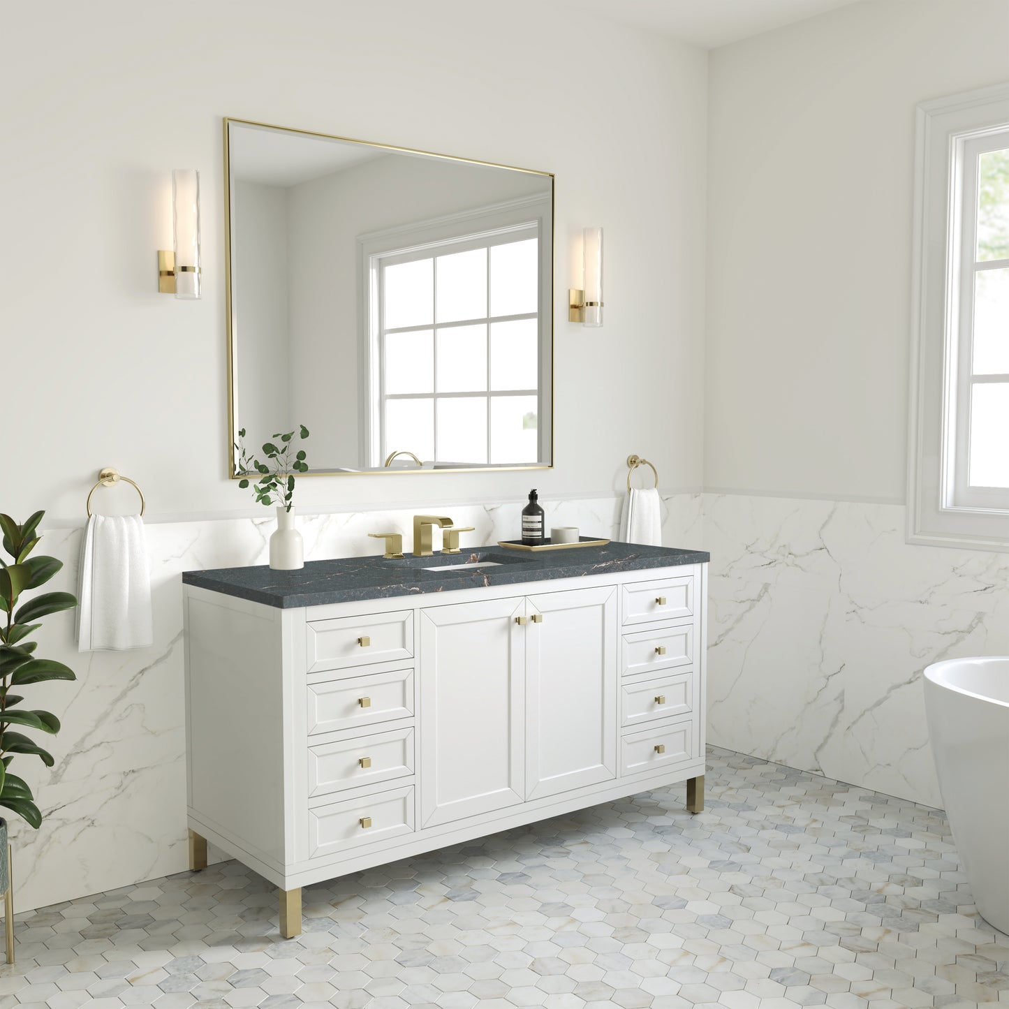 James Martin Chicago 60" Single Vanity with 3 CM Countertop