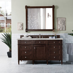 James Martin Brittany 60" Single Vanity with 3 CM Countertop & FreePower Wireless Charger