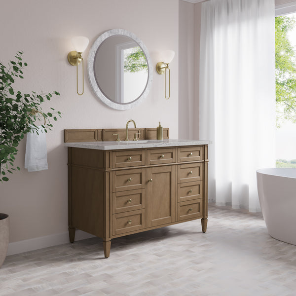 James Martin Brittany 48" Single Vanity with 3 CM Countertop & FreePower Wireless Charger