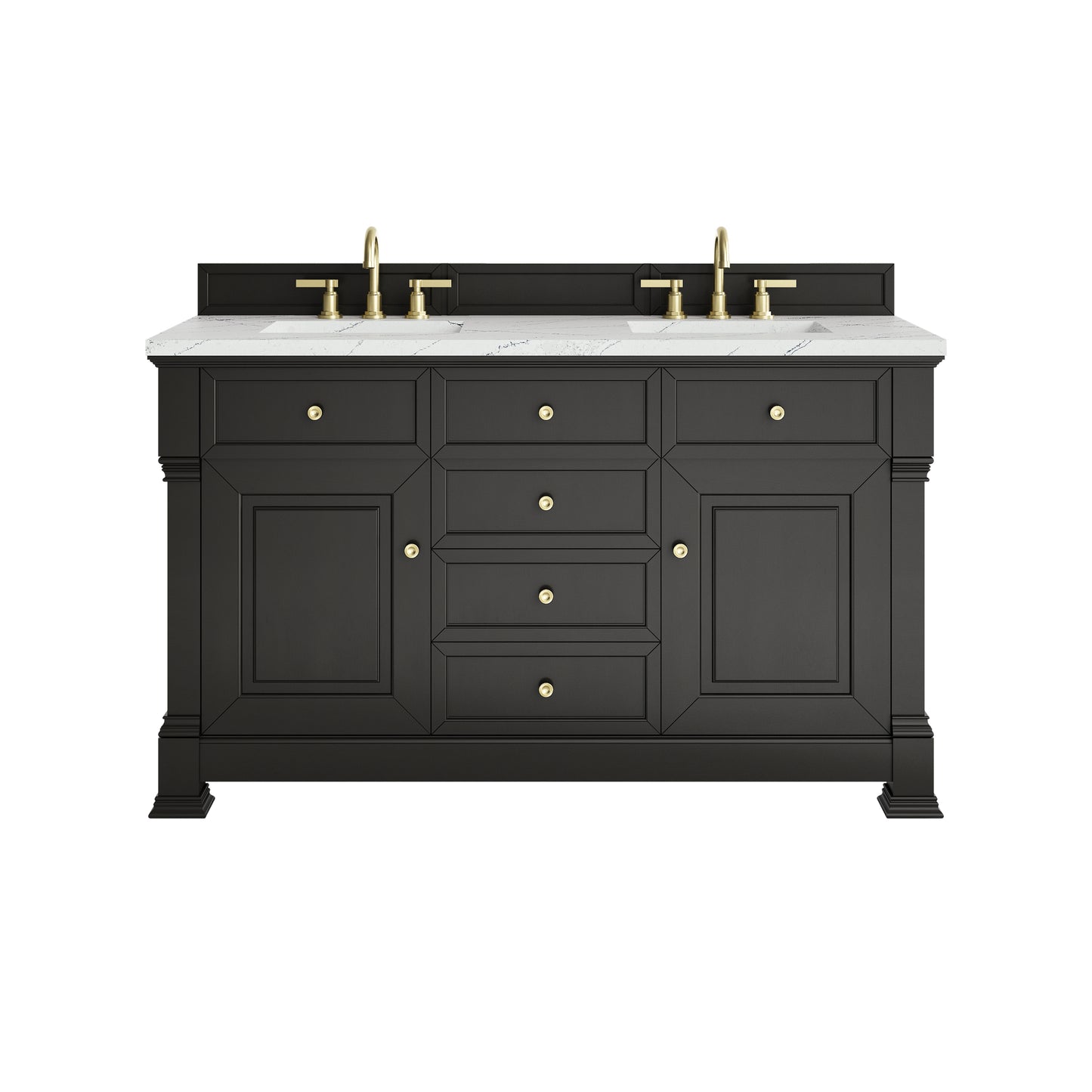 James Martin Brookfield 60" Double Vanity with 3 CM Countertop & FreePower Wireless Charger