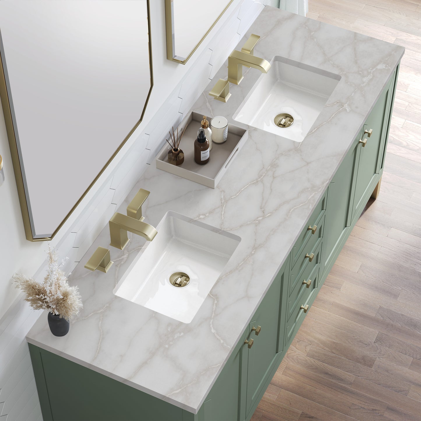 James Martin Chicago 72" Double Vanity with 3 CM Countertop