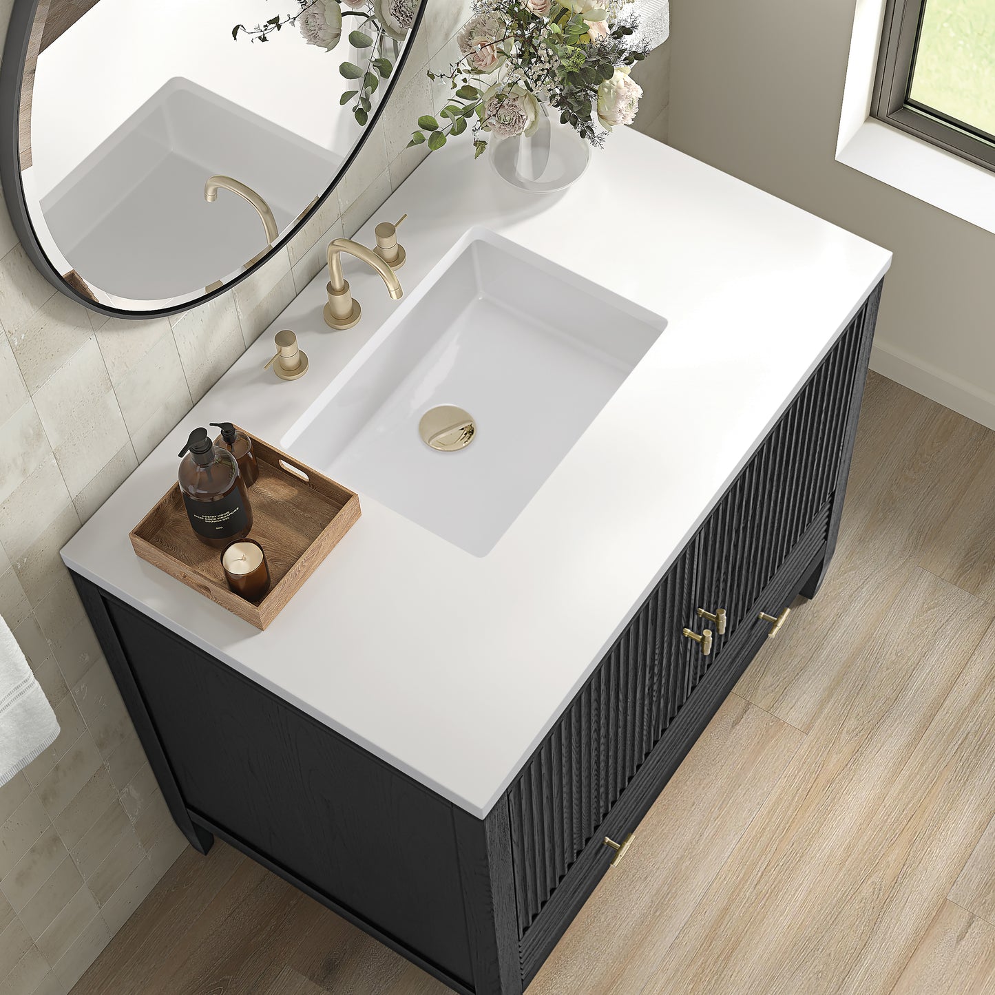 James Martin Myrrin 36" Single Vanity with 3 CM Countertop