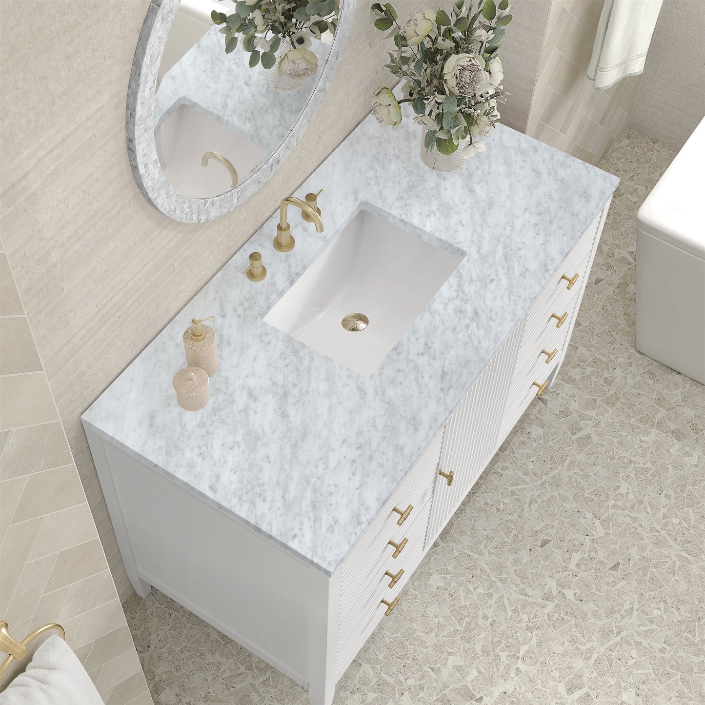 James Martin Myrrin 48" Single Vanity with 3 CM Countertop