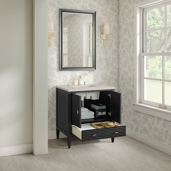 James Martin Myrrin 30" Single Vanity with 3 CM Countertop