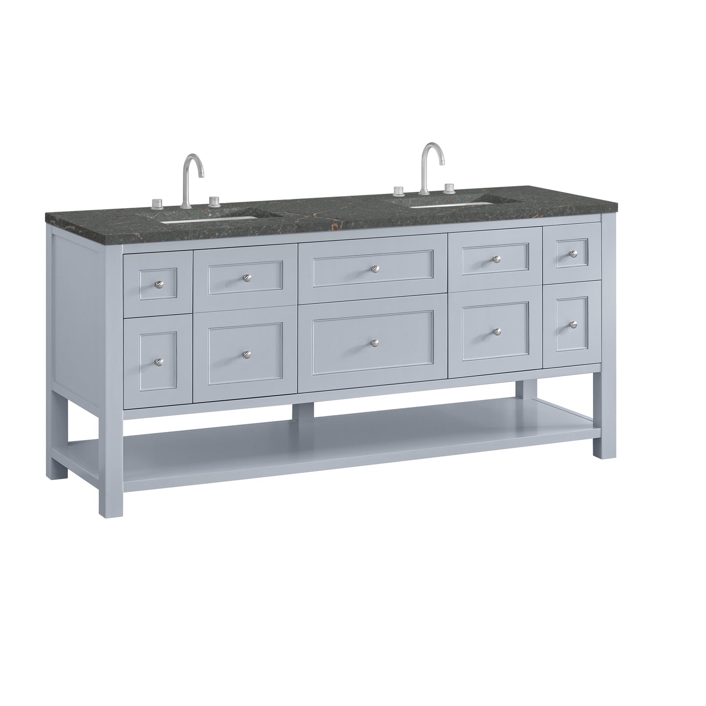 James Martin Breckenridge 72" Double Vanity w/ 3 CM Countertop