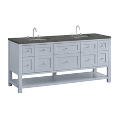 James Martin Breckenridge 72" Double Vanity w/ 3 CM Countertop