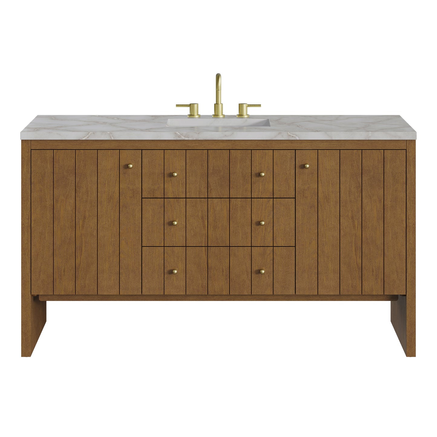 James Martin Hudson 60" Single Vanity with 3 CM Countertop & FreePower Wireless Charger
