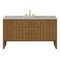 James Martin Hudson 60" Single Vanity with 3 CM Countertop & FreePower Wireless Charger