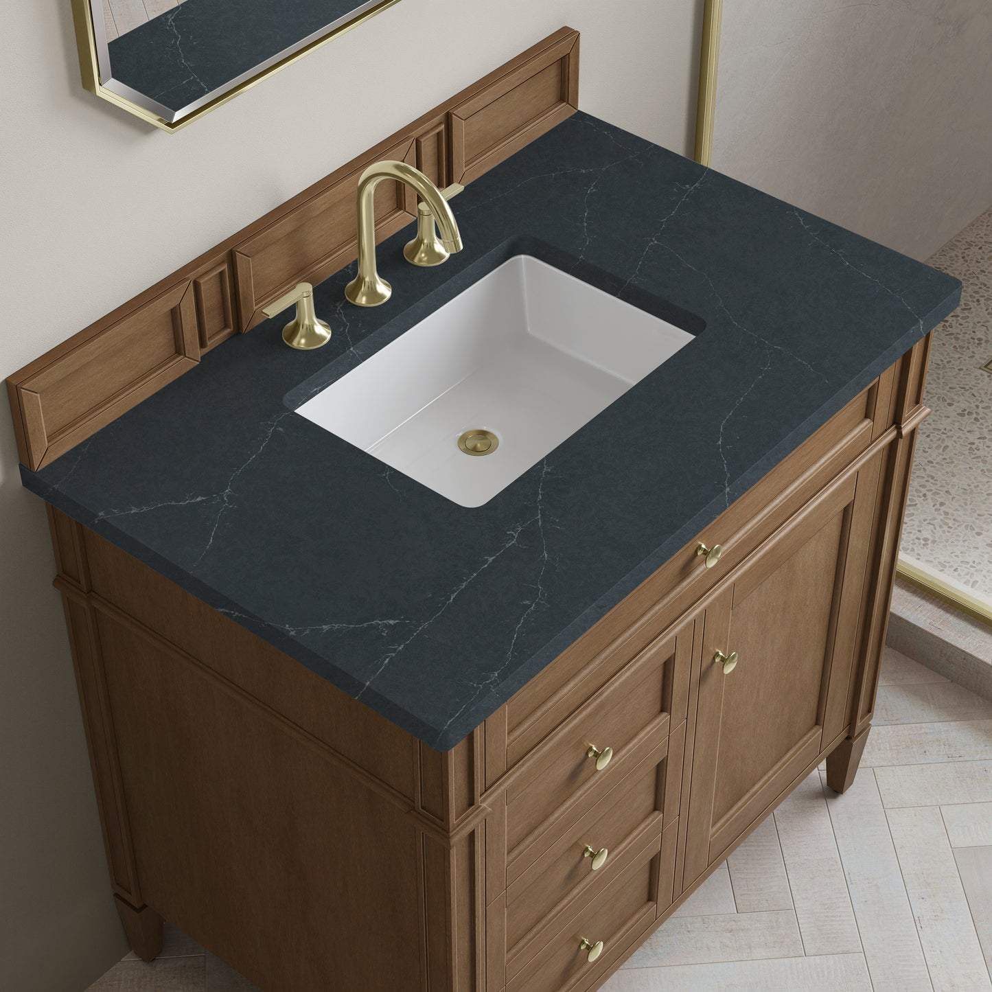 James Martin Brittany 36" Single Vanity with 3 Countertop