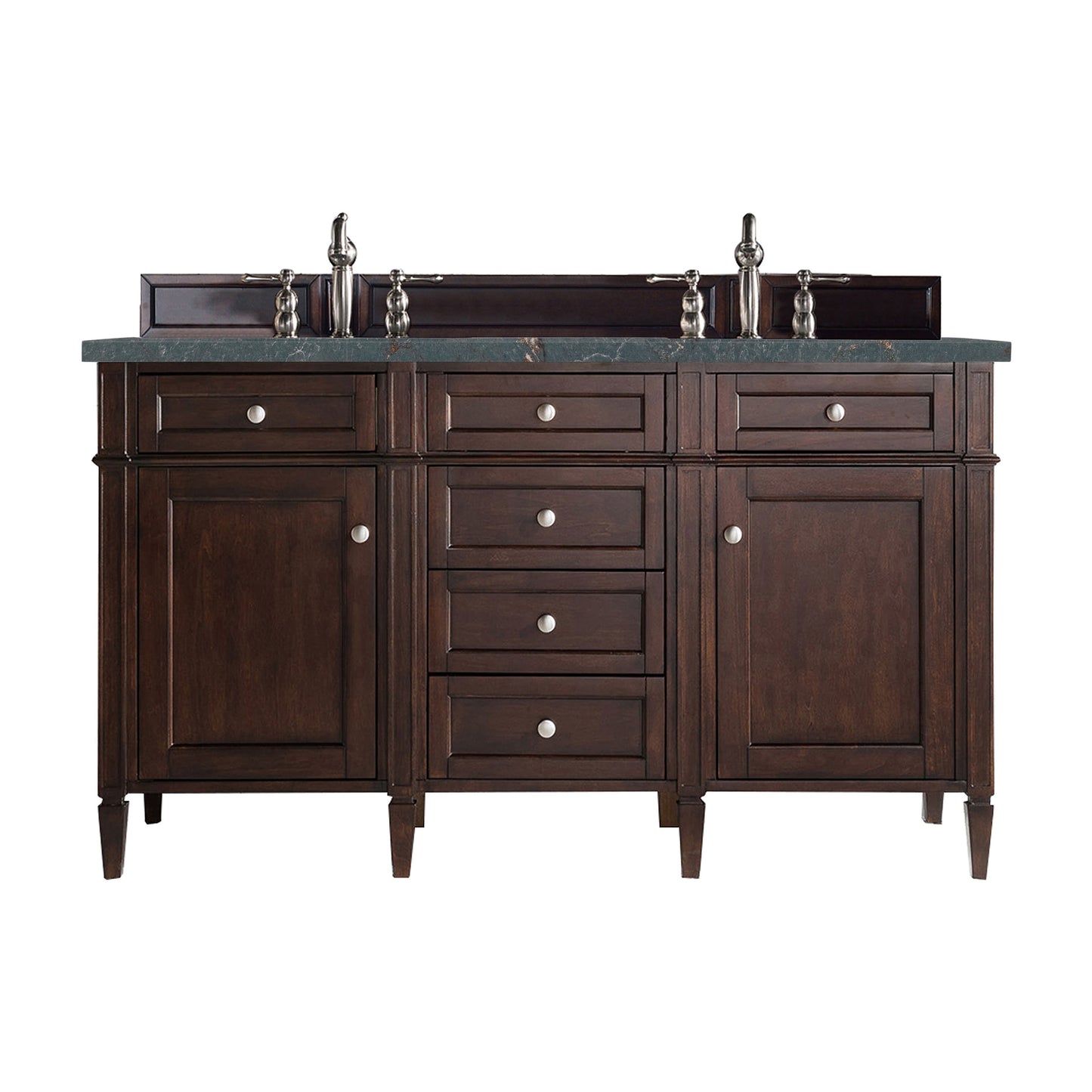 James Martin Brittany 60" Double Vanity with 3 CM Countertop & FreePower Wireless Charger