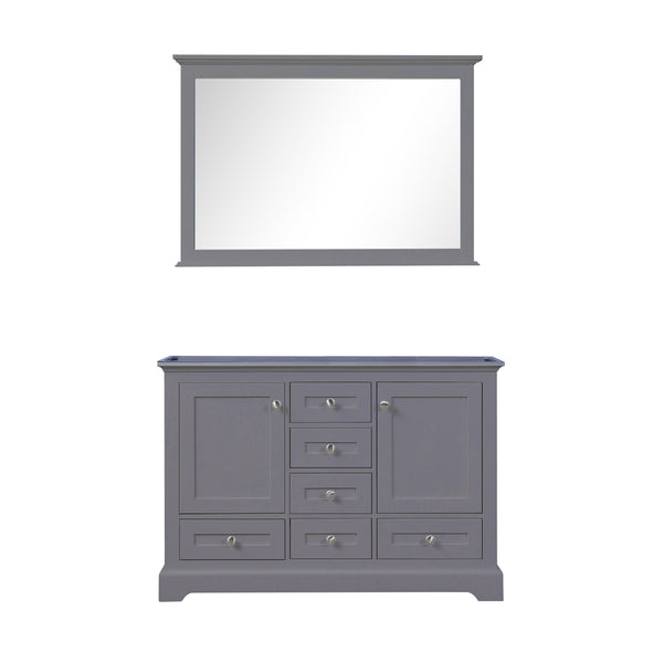 Lexora Collection Dukes 48 inch Double Bath Vanity and 46 inch Mirror - Luxe Bathroom Vanities