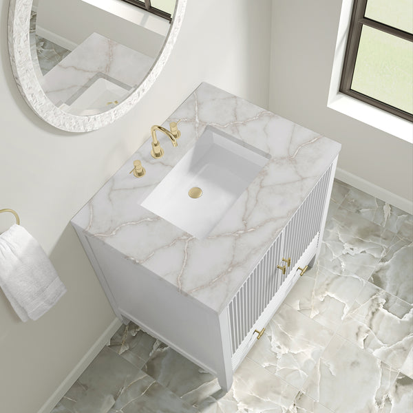 James Martin Myrrin 30" Single Vanity with 3 CM Countertop