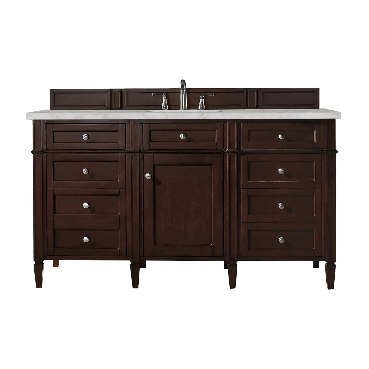 James Martin Brittany 60" Single Vanity with 3 CM Countertop & FreePower Wireless Charger