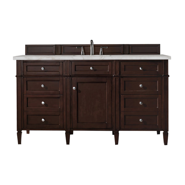 James Martin Brittany 60" Single Vanity with 3 CM Countertop & FreePower Wireless Charger