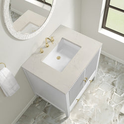 James Martin Myrrin 30" Single Vanity with 3 CM Countertop