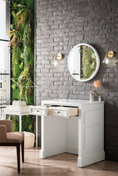 James Martin De Soto 30" Countertop Unit, Bright White with 3 CM - Luxe Bathroom Vanities