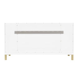 James Martin Chicago 60" Double Vanity with Single Hole 3CM White Zeus Silestone Top & Backsplash