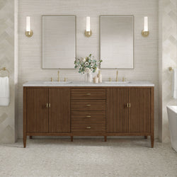 James Martin Myrrin 72" Double Vanity with 3 CM Countertop