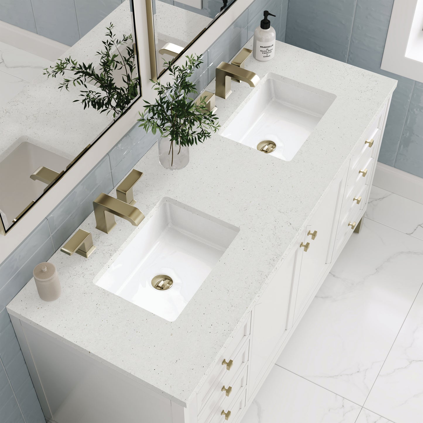 James Martin Chicago 60" Double Vanity with 3 CM Countertop