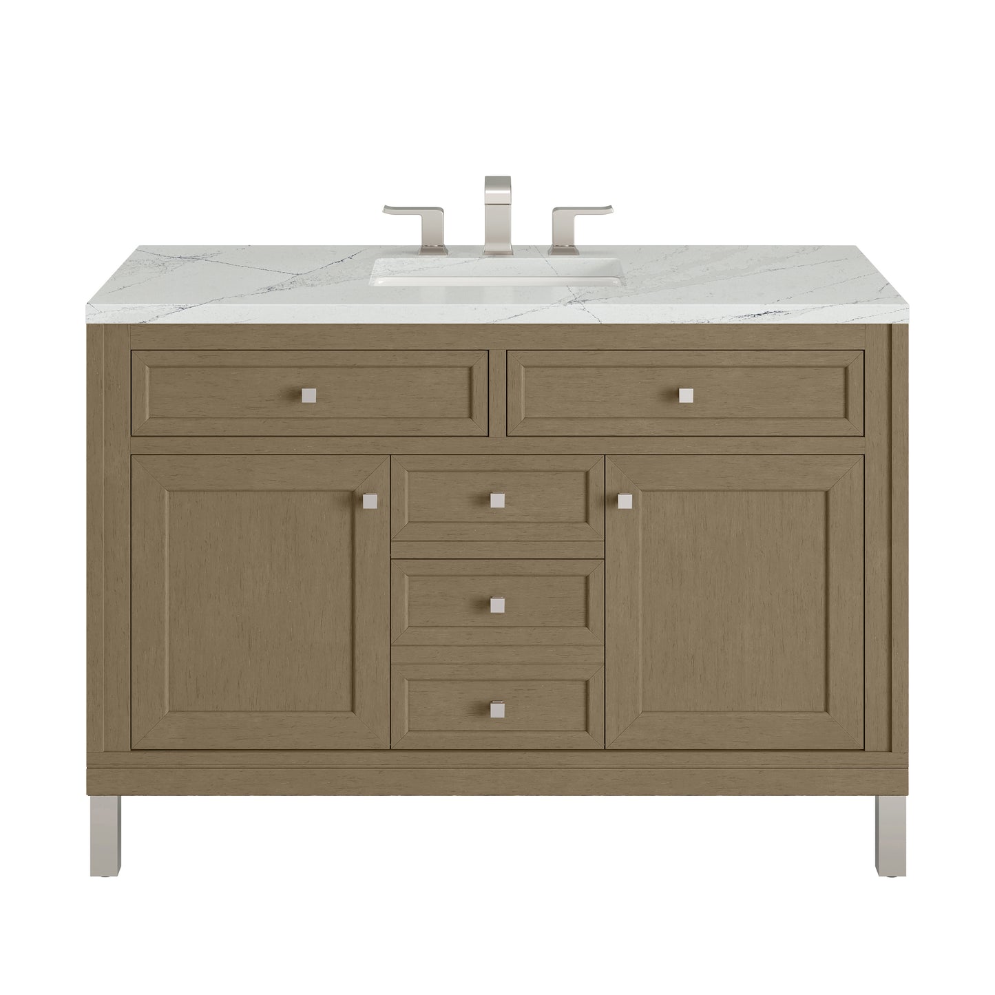 James Martin Chicago 48" Single Vanity with 3 CM Countertop & FreePower Wireless Charger