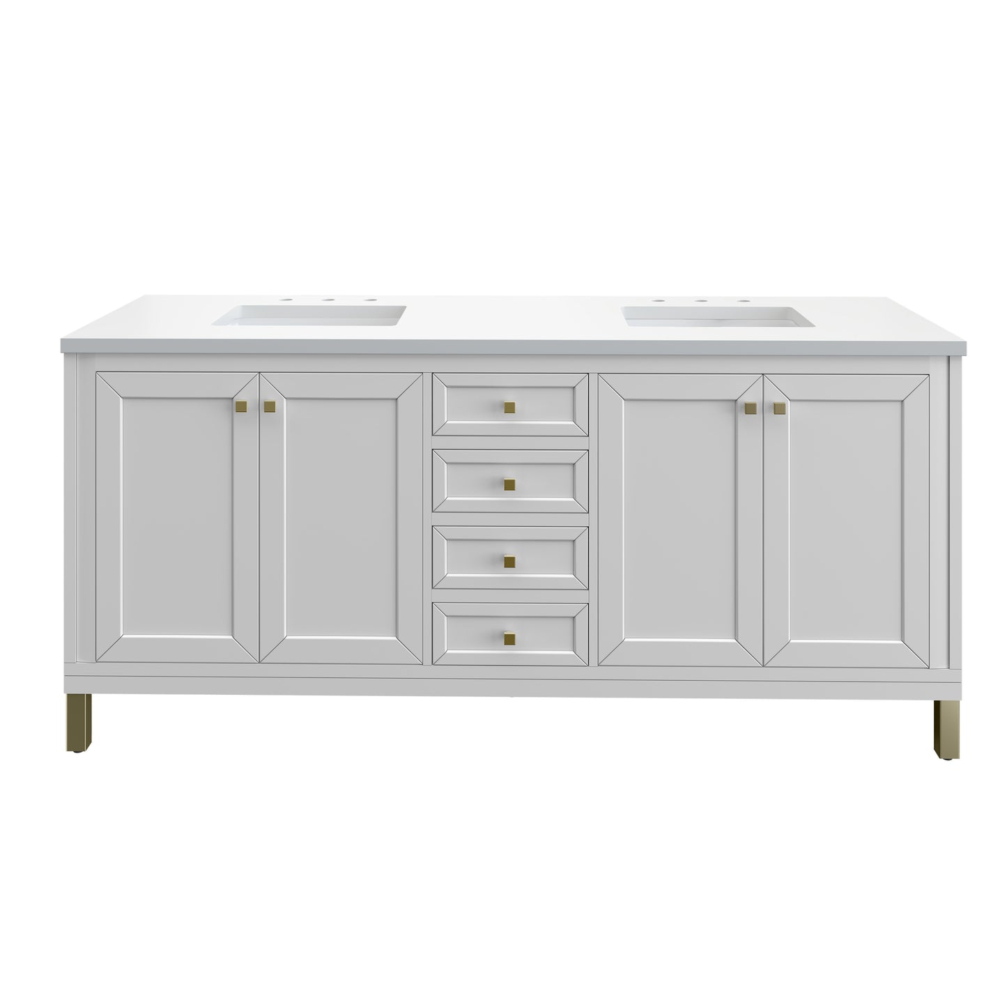 James Martin Chicago 72" Double Vanity with 3 CM Countertop
