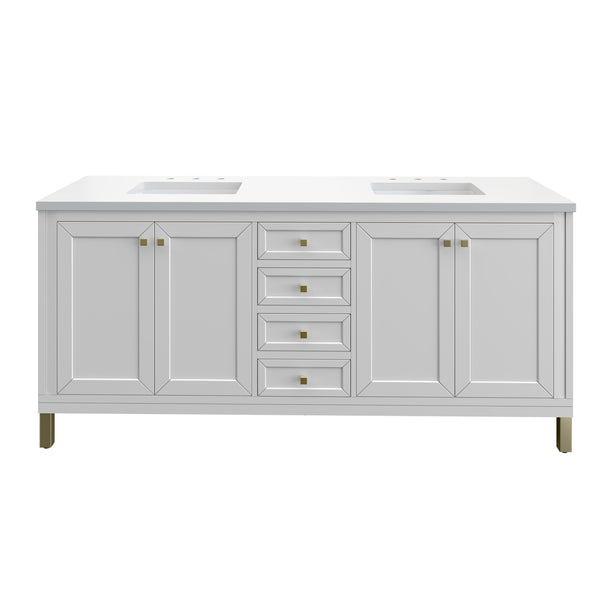 James Martin Chicago 72" Double Vanity with 3 CM Countertop