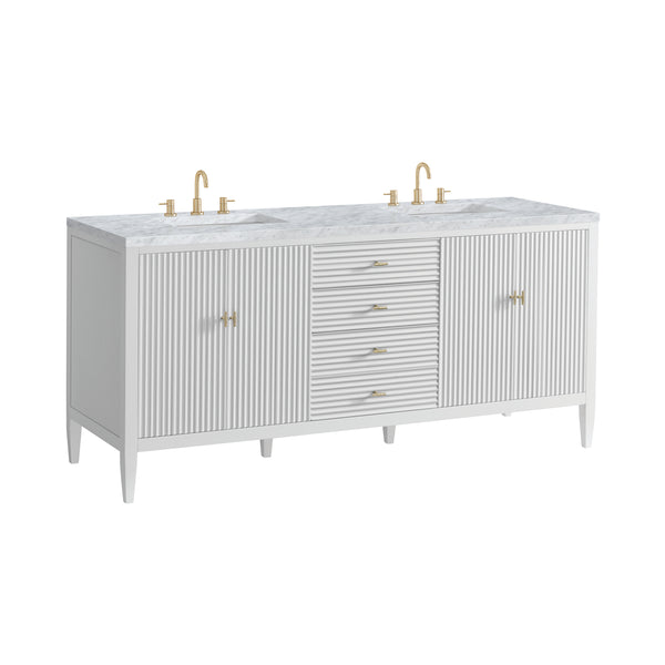 James Martin Myrrin 72" Double Vanity with 3 CM Countertop