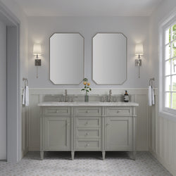 James Martin Brittany 60" Double Vanity with 3 CM Countertop & FreePower Wireless Charger