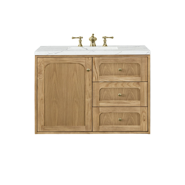 James Martin Laurent 36" Single Vanity, Light Natural Oak - Luxe Bathroom Vanities