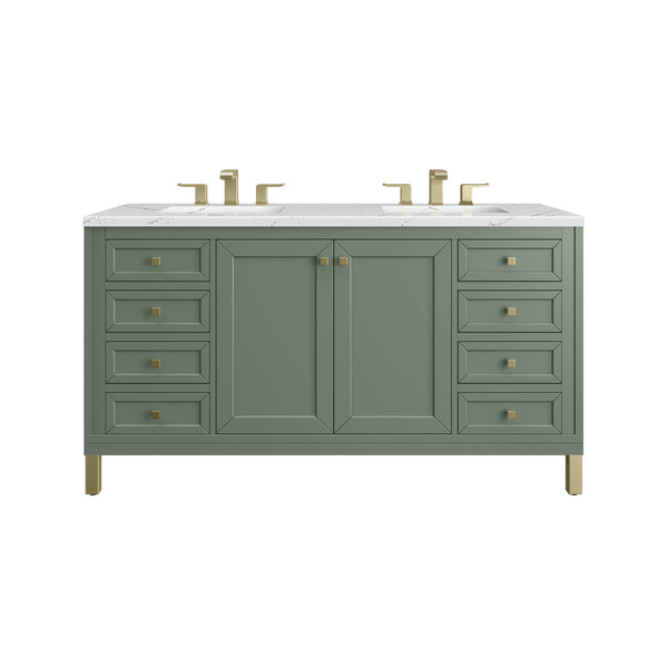 James Martin Chicago 60" Double Vanity with 3 CM Countertop