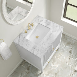 James Martin Myrrin 30" Single Vanity with 3 CM Countertop