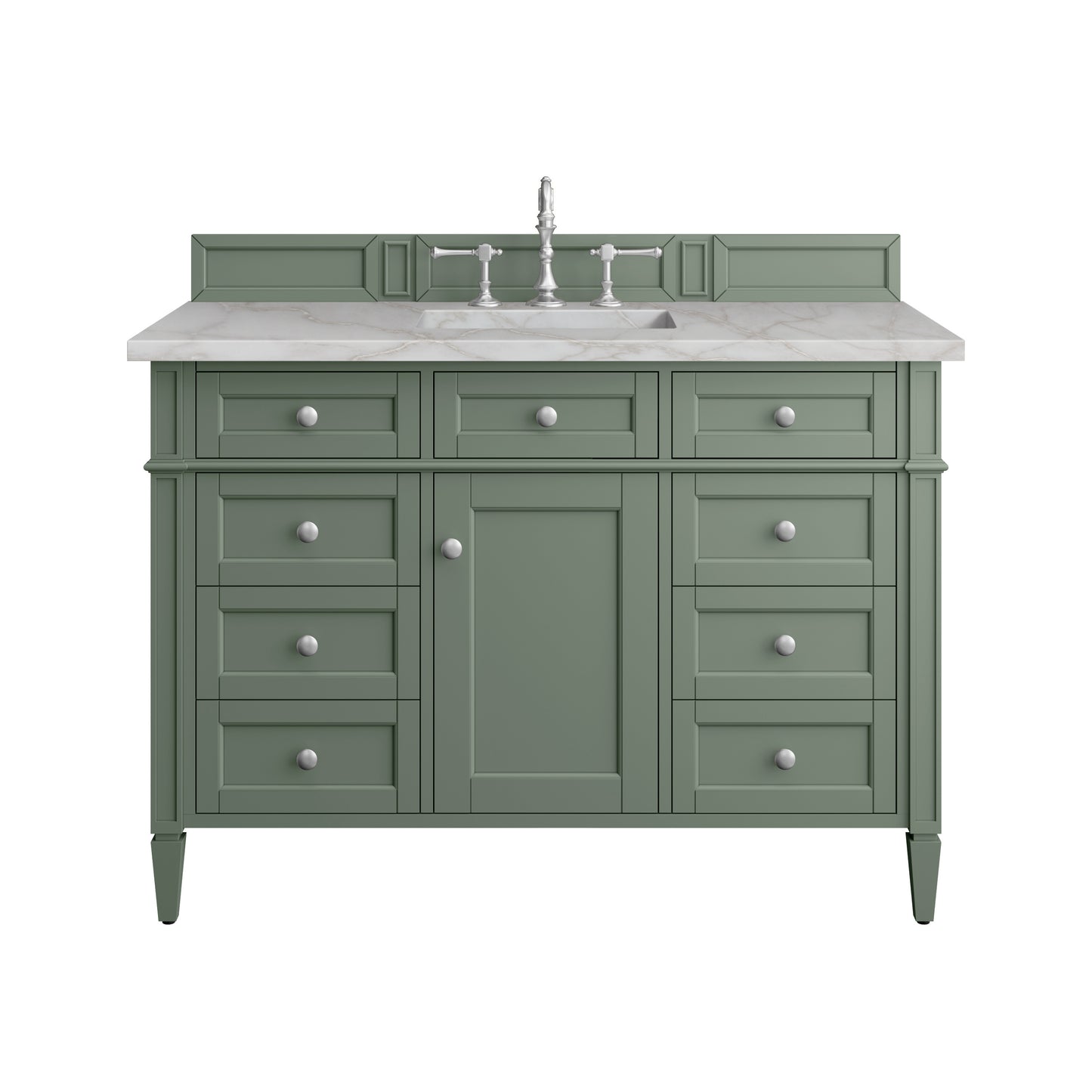James Martin Brittany 48" Single Vanity with 3 CM Countertop & FreePower Wireless Charger