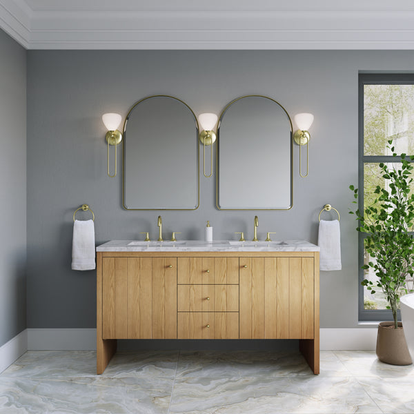 James Martin Hudson 60" Double Vanity with 3 CM Countertop