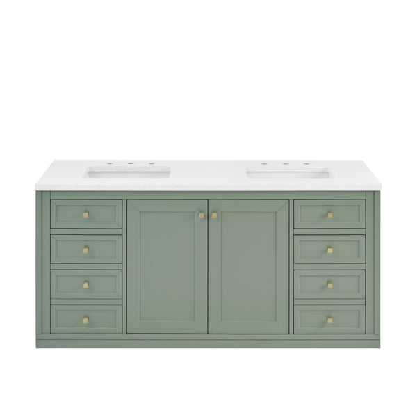 James Martin Chicago 60" Double Vanity with 3 CM Countertop