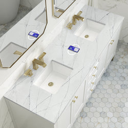 James Martin Chicago 72" Double Vanity with 3 CM Countertop & FreePower Wireless Charger